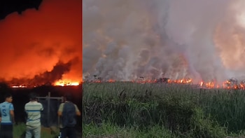 El incendio comenzó alrededor de