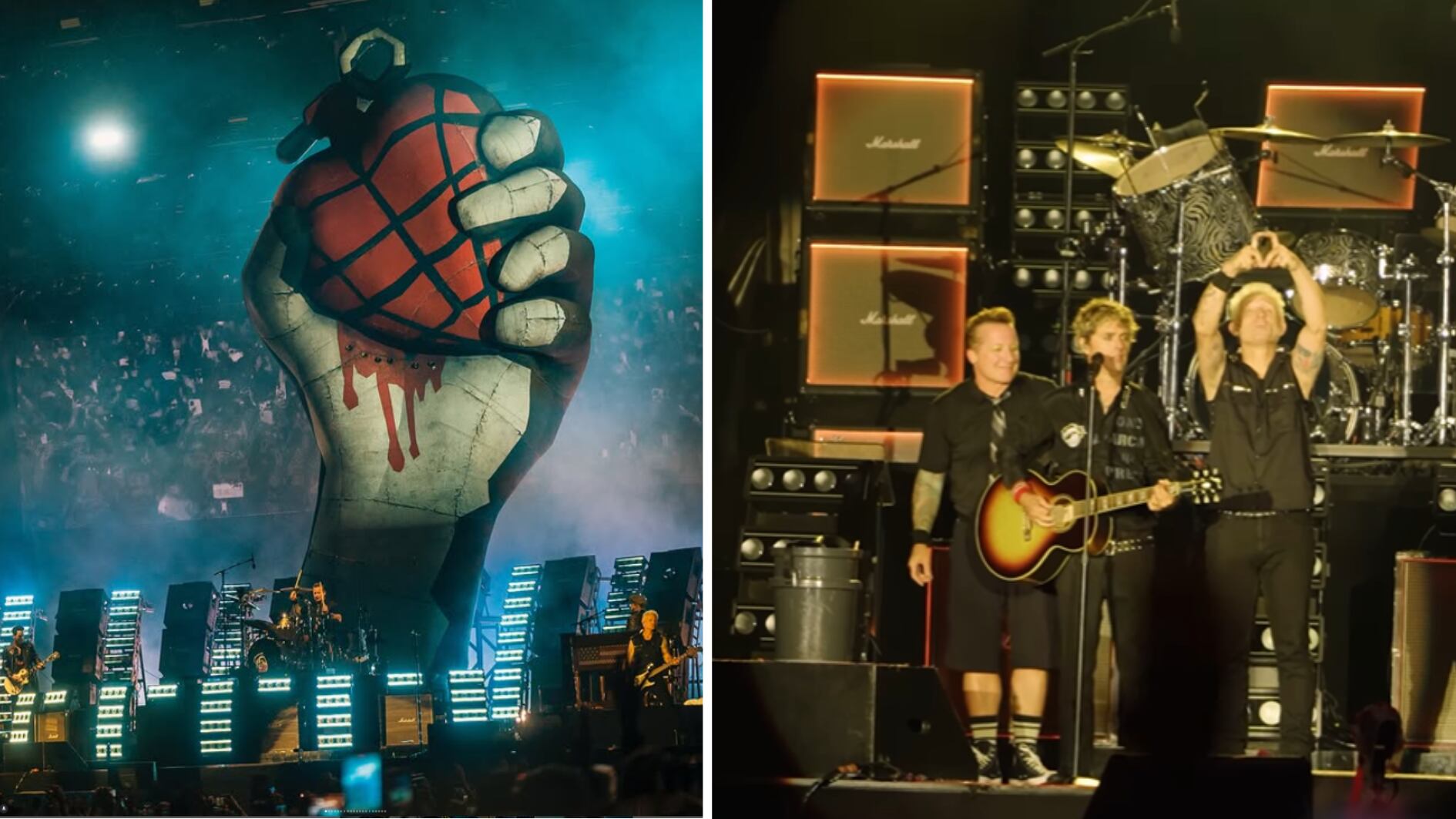 El domingo 24 de agosto de 2025 se llevó a cabo el único concierto hasta el momento en el Vive Claro: el de la banda punk rock estadounidense Green Day - crédito @ocesacolombia/IG | @paramopresenta/IG