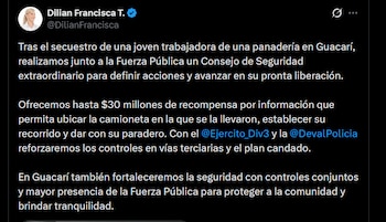 Dilian Francisca Toro (- crédito @DilianFrancisca/X)