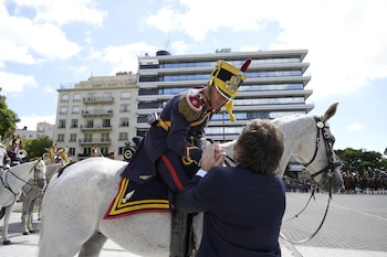 Los granaderos estuvieron presentes en