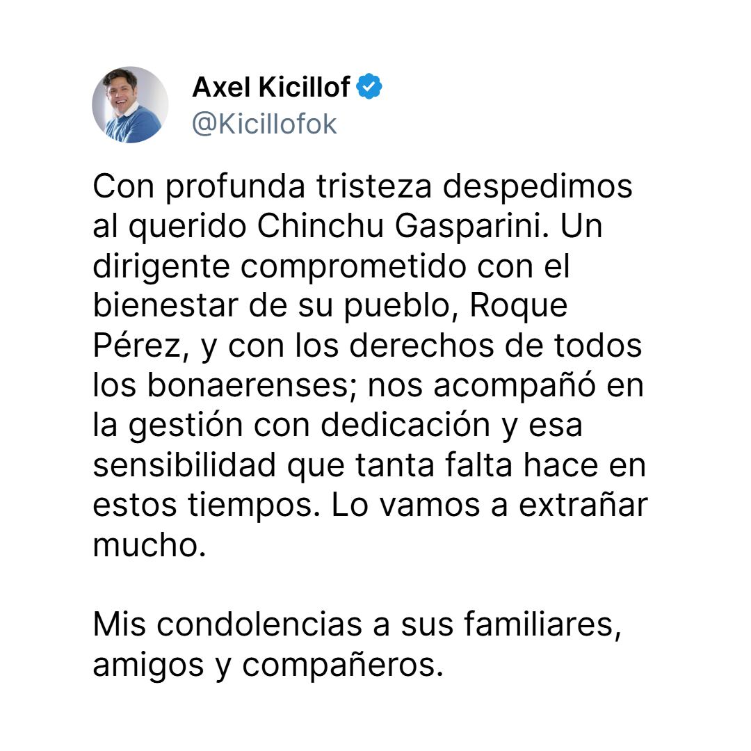 El mensaje del gobernador Axel Kicillof