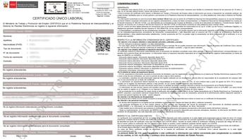 Certificado Único laboral