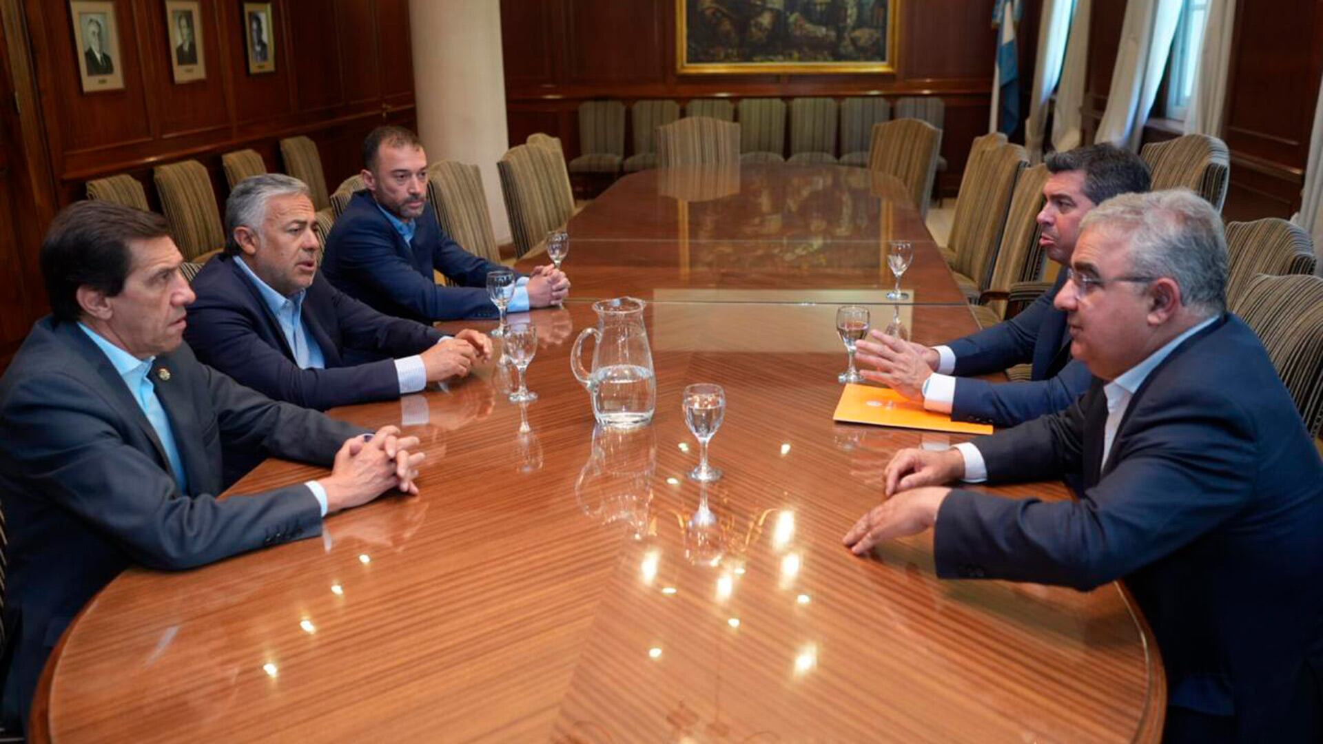Además de Cornejo, participaron del encuentro los gobernadores de San Juan, Marcelo Orrego; Catamarca, Raúl Jalil; y Jujuy, Carlos Sadir