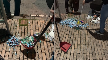 Tubos de sangre, jeringas y