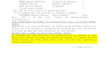 El comunicado oficial de la