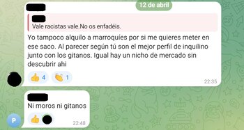 Capturas de pantalla del chat