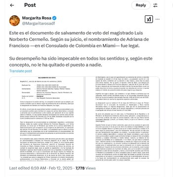 Margarita Rosa de Francisco salió