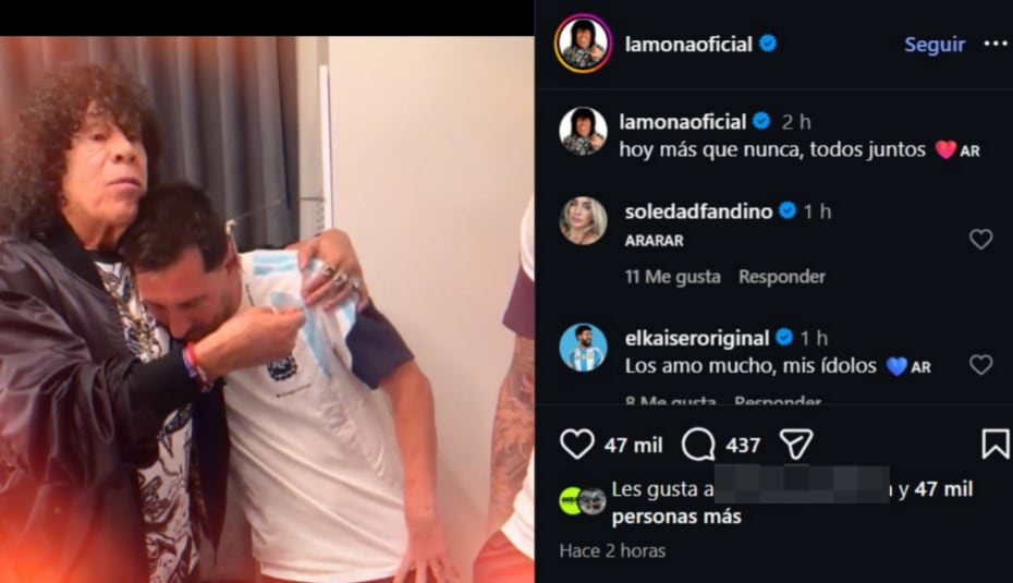 El posteo de la Mona Jiménez antes del ecnuentro contra Inglaterra