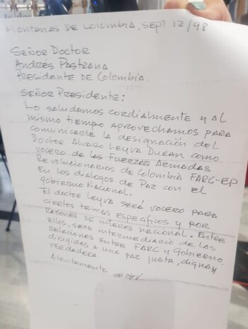 Carta de Manuel Marulanda a