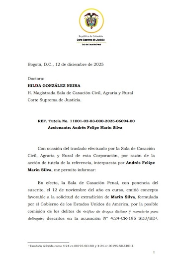 El magistrado Gerson Chaverra pidió