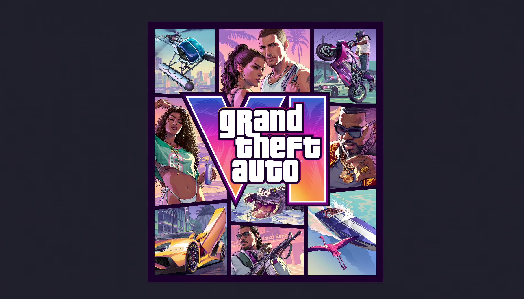Rockstar Games reveló el arte oficial de la nueva entrega de GTA, incluido su póster. (Rockstar Games)