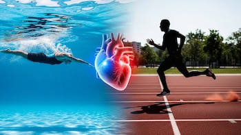 ¿Nadar o correr? Un estudio revela cuál ejercicio fortalece más el corazón
