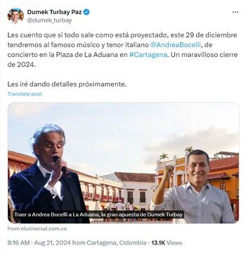 El concierto del tenor italiano