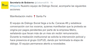 La Secretaría de Gobierno de