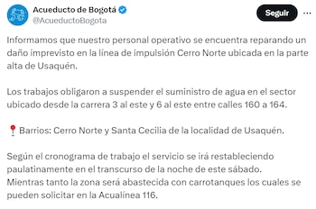El servicio de agua se