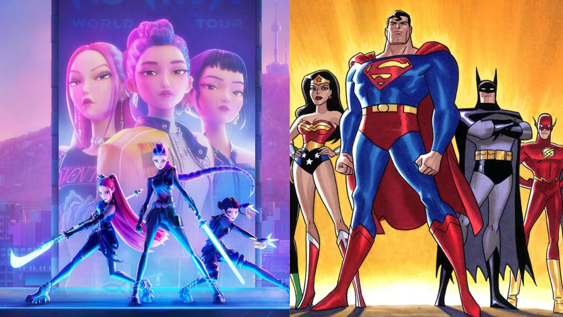 Las dos animaciones son muy populares por tener unos héroes que luchan contra el mal. (Fotocomposición Infobae)