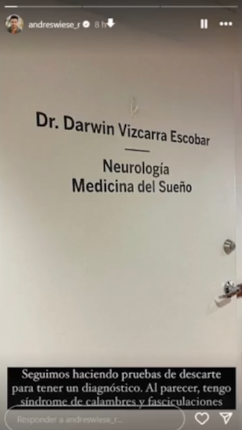 Andrés Wiese revela dolencia tras