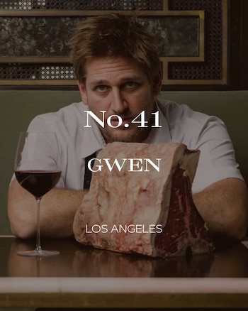 Gwen Butcher Shop & Restaurant es el único representante de Los Ángeles en la lista de los 101 mejores restaurantes de carne del mundo 2026 (Instagram: curtisstone and gwenla)