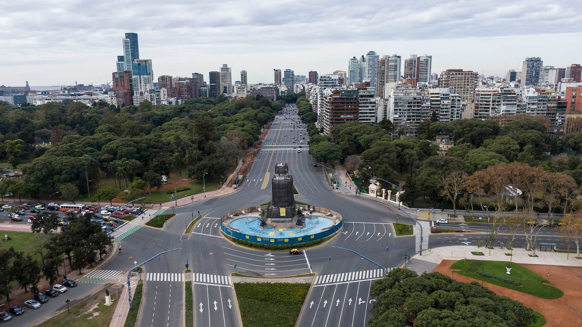 La zona del Monumento de los Españoles, en el barrio porteño de Palermo