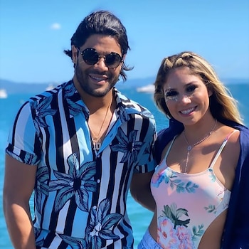 El futbolista y la brasileña