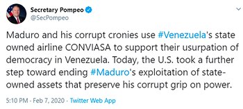 El tuit de Mike Pompeo