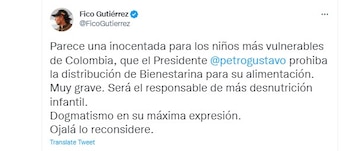 La discusión sobre la bienestarina