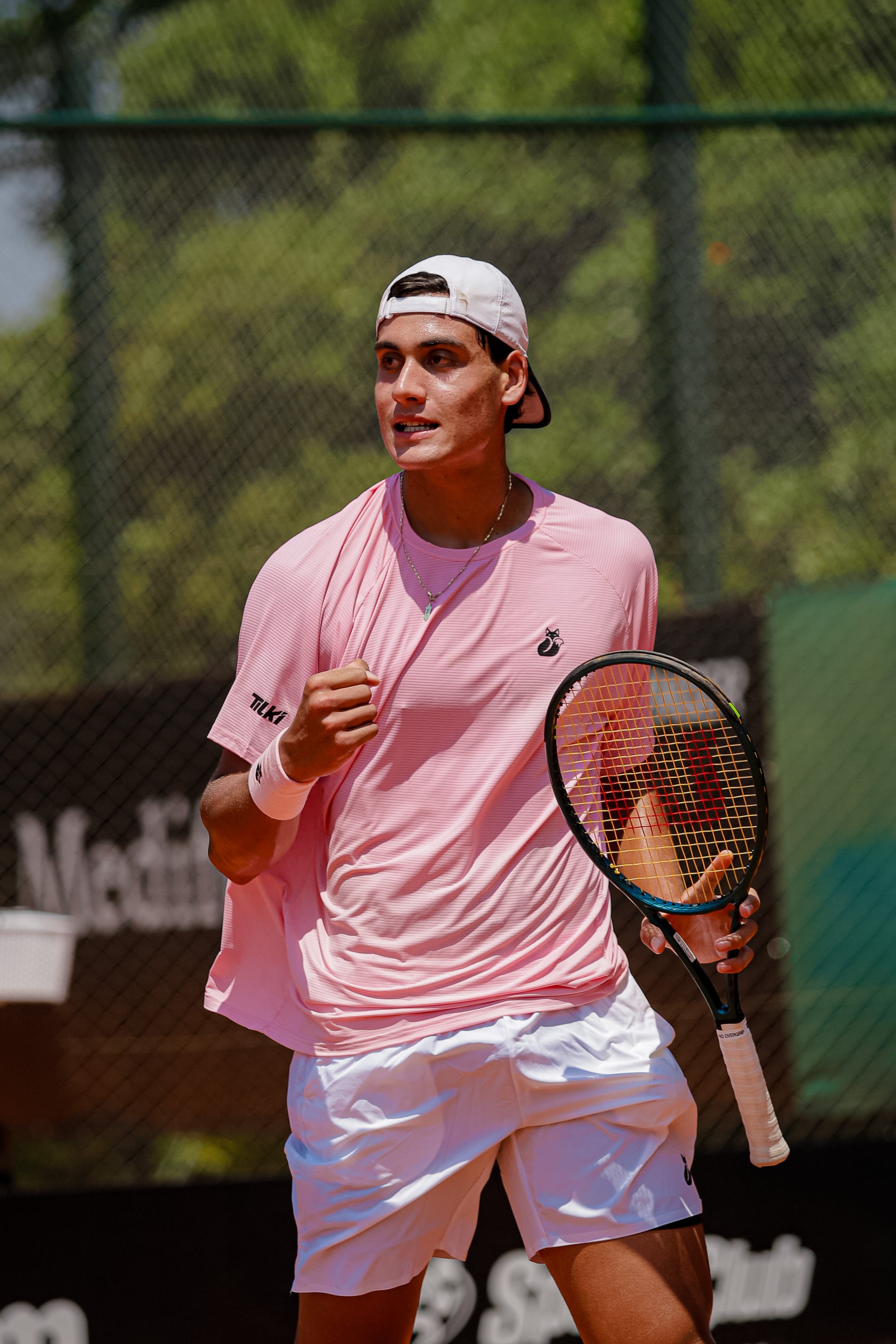 Puño apretado. Zeitune celebra un punto en el Challenger TCA (Fuente: Prensa AAT / Omar Rasjido)