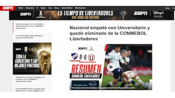 Así reaccionó ESPN Uruguay al empate de Nacional ante Universitario en Montevideo. - captura: ESPN Uruguay