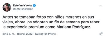 Estefanía Veloz se sumó a