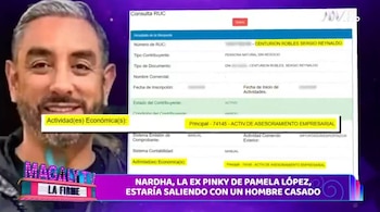 Nardha Velarde y empresario casado