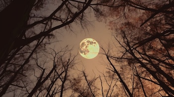 La luna muestra una parte