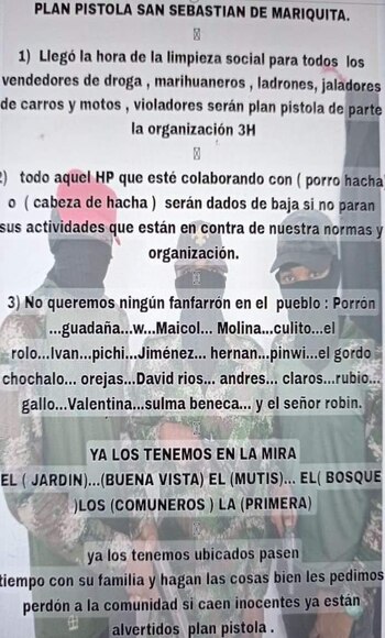 Esto dice el panfleto -