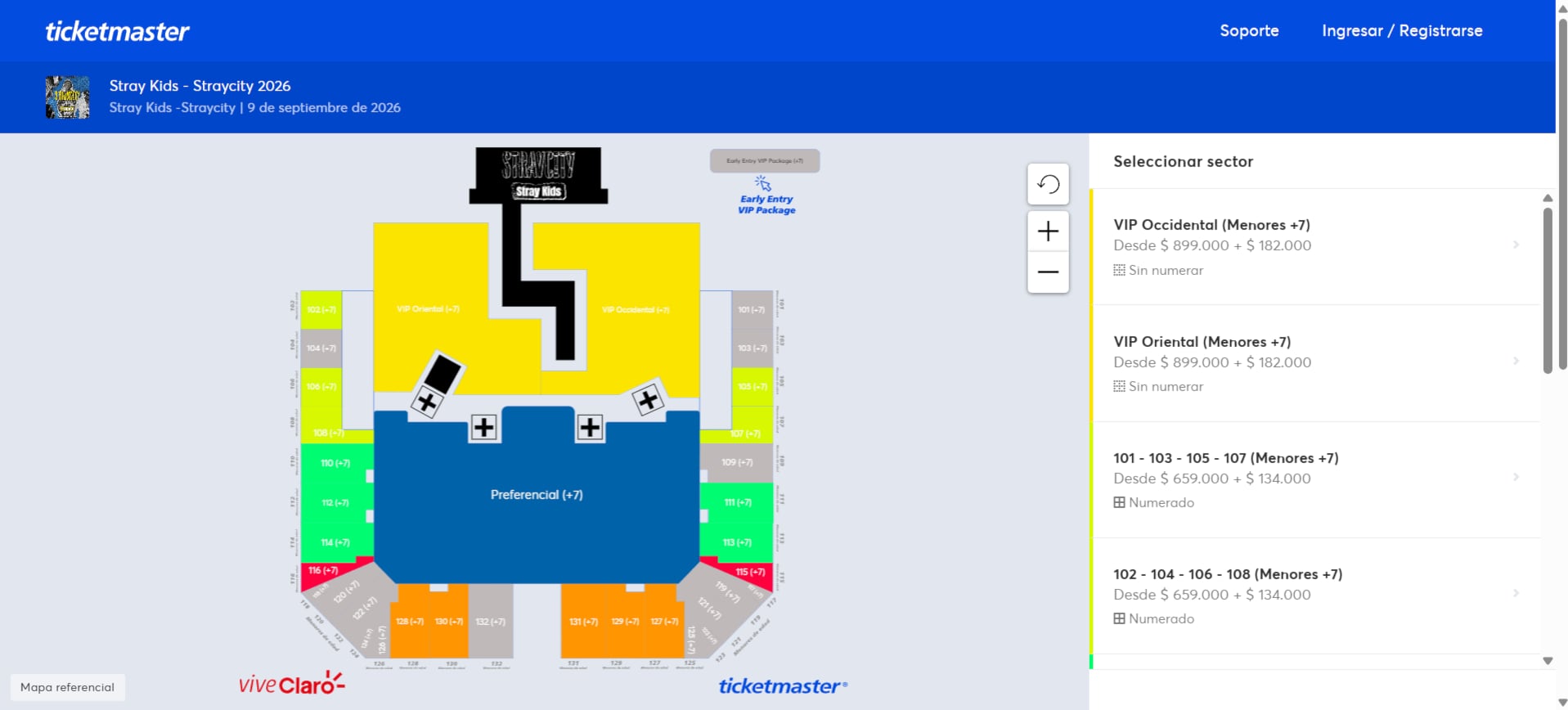 Todavía quedan entradas disponibles en la página de Ticketmaster - crédito Ticketmaster Web