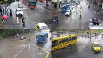 Empozamientos en diferentes vías de