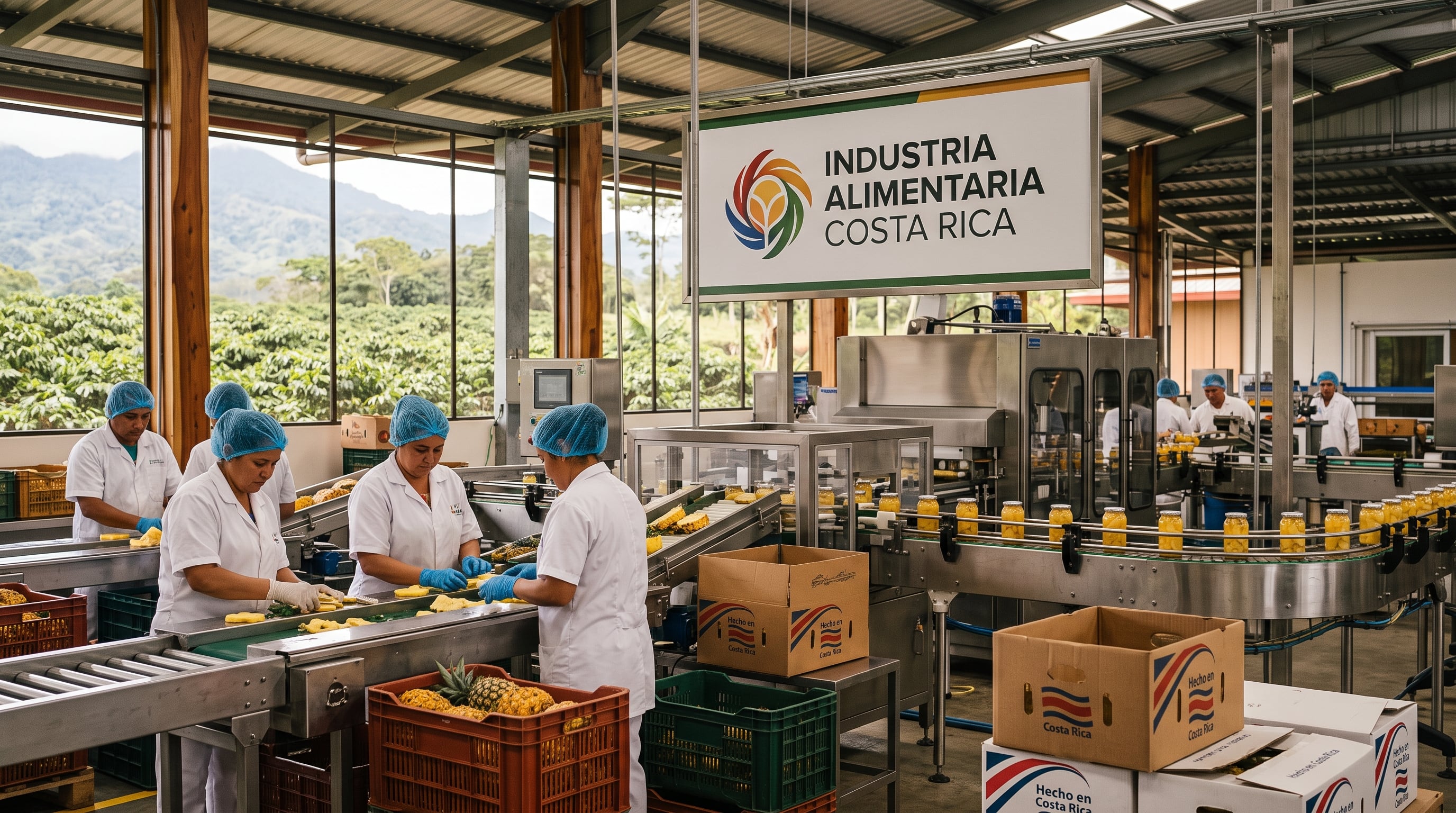 Varios empleados trabajan en la línea de empaque de piña dentro de una planta procesadora de la industria alimentaria en Costa Rica. (Imagen Ilustrativa Infobae)