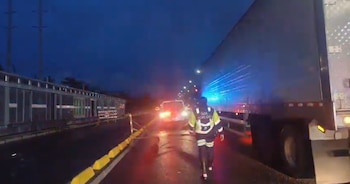La capital amaneció con un siniestro vial en la Autopista Norte con Calle 191 -crédito Captura video @BogotaTransito/X