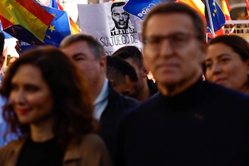 Feijóo y Ayuso durante la