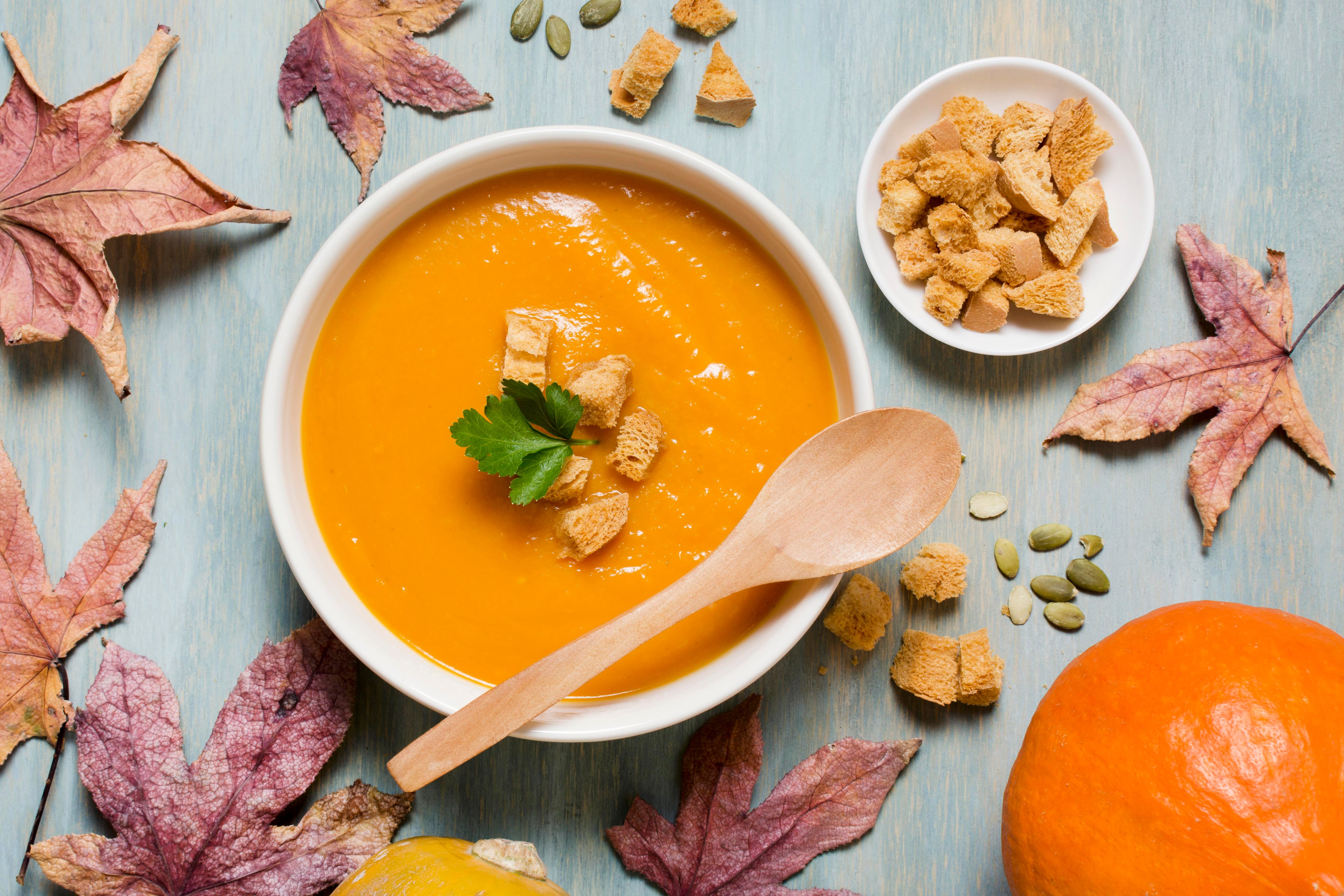 Crema de calabaza asada. (Magnific)