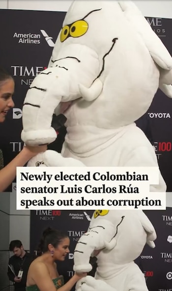 Luis Carlos Rúa, con su 'Elefante Blanco', dio de qué hablar en Nueva York