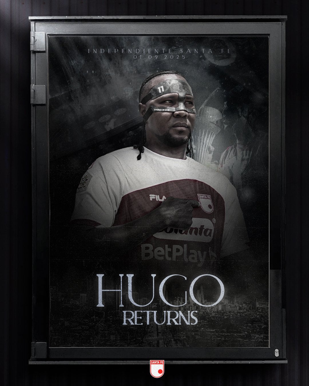Hugo Rodallega regresará a las canchas- crédito @SantaFe/X