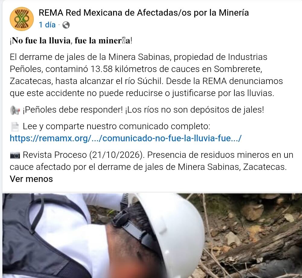 Exigen investigación y cuestionan atribución de Profepa a las lluvias por derrame minero en Zacatecas