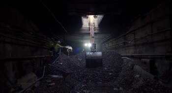 El retiro de balasto se