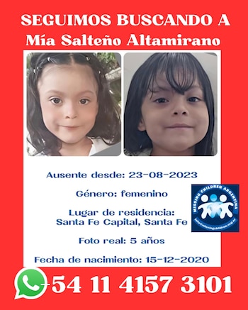 Nena desaparecida Santa Fe