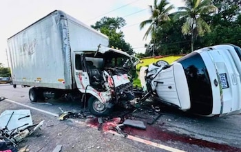 Accidentes de tránsito por el transporte público y pesado en Guatemala.