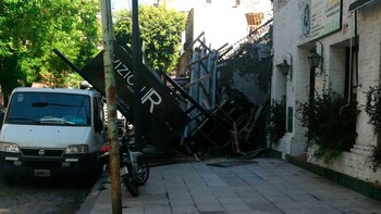 Derrumbe en obra de Belgrano