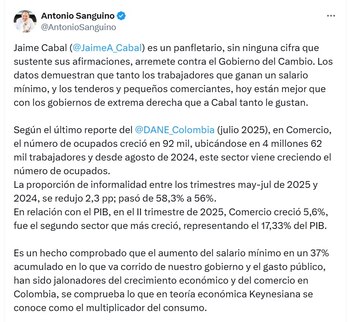 Antonio Sanguino, ministro del Trabajo,