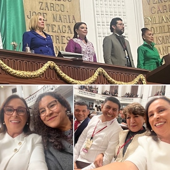 Ernestina Godoy, fiscal general de la República, también estuvo entre las figuras políticas que asistieron al acto en el Congreso capitalino.
