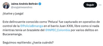 Jaime Andrés Beltrán dio a