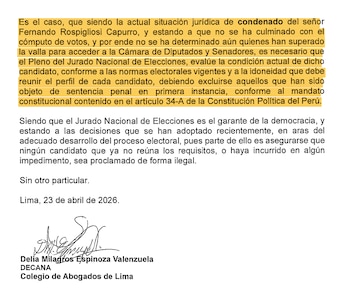 Pedido de Delia Espinoza.