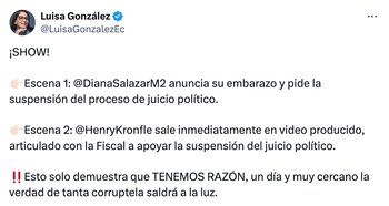 Luisa González sobre el embarazo